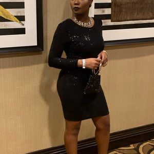 Black Sequin Dress